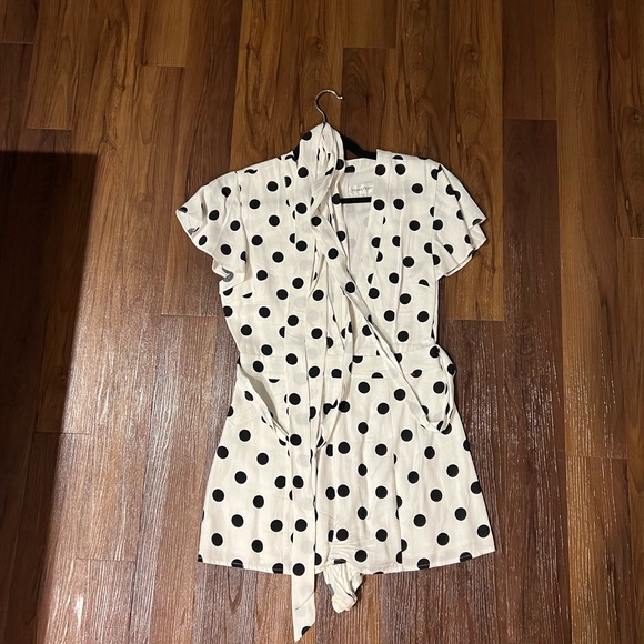 Revolve Privacy Please Goodwin polka dot v-neck romper women’s Size small - Picture 2 of 2